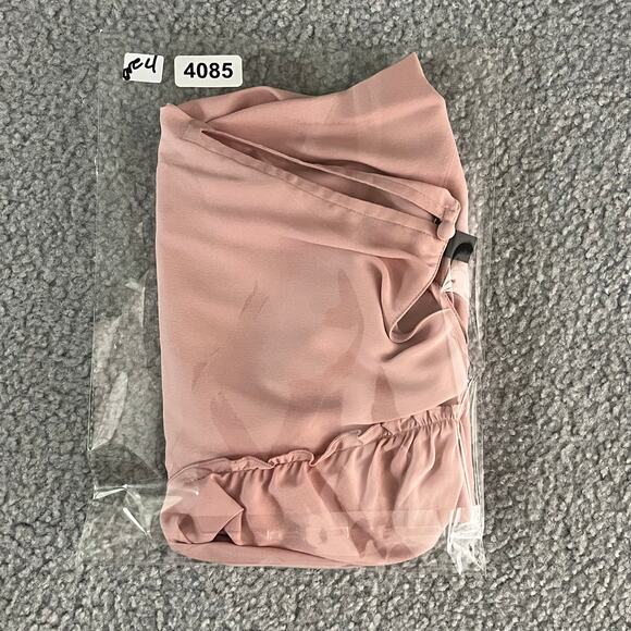 Ann Taylor Blouse Women Medium Pink Puff Ruffled Long Sleeves Classy Classic Top - Picture 10 of 10